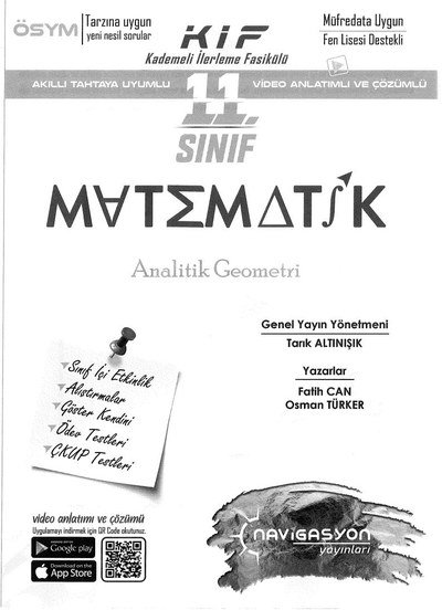 MATEMATİK ANALİTİK GEOMETRİ Zeta Fotokopi