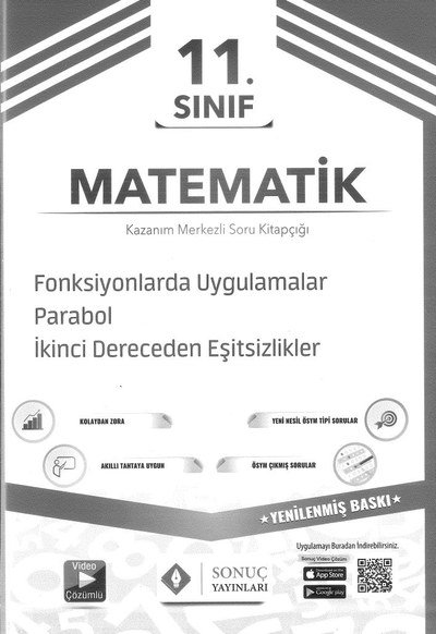MATEMATİK SORU KİTAPÇIĞI FONKSİYONLARDA UYGULAMALAR PARABOL 2. DERECEDEN EŞİTSİZLİKLER Zeta Fotokopi