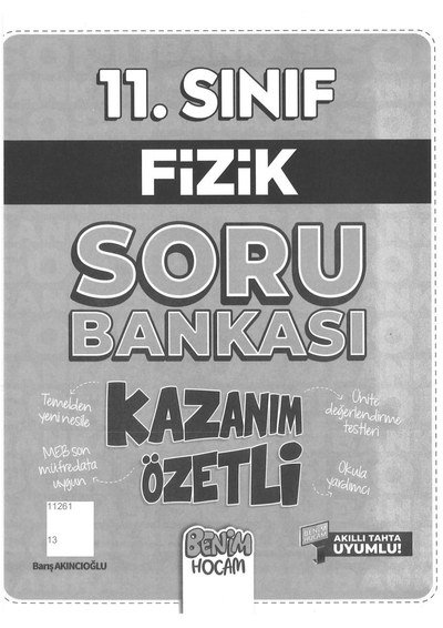 FİZİK SORU BANKASI KAZANIM ÖZETLİ BENİM HOCAM Zeta Fotokopi