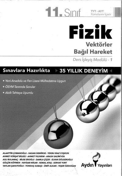 FİZİK VEKTÖRLER BAĞIL HAREKET Zeta Fotokopi