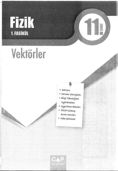 FİZİK 1. FASİKÜL VEKTÖRLER Zeta Fotokopi