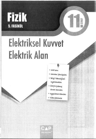 FİZİK 5. FASİKÜL ELEKTRİKSEL KUVVET ELEKTİK ALAN Zeta Fotokopi