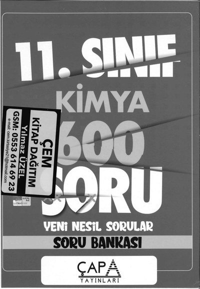 KİMYA 600 SORU YENİ NESİL SORULAR SORU BANKASI