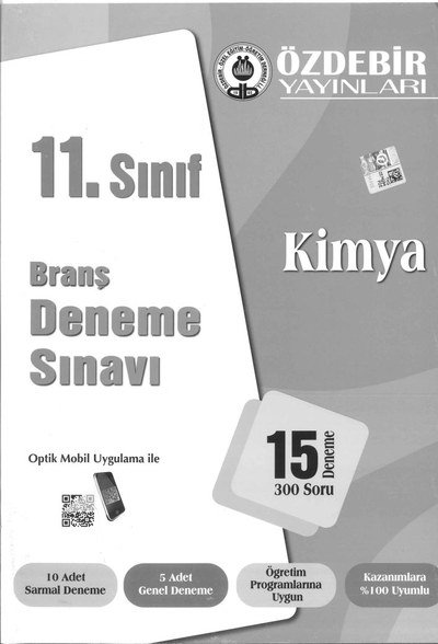BRANŞ DENEME SINAVI KİMYA 15 DENEME 300 SORU Zeta Fotokopi