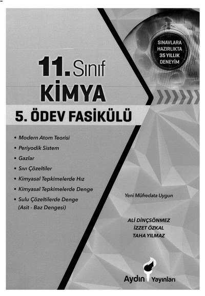KİMYA 5. ÖDEV FASİKÜLÜ Zeta Fotokopi