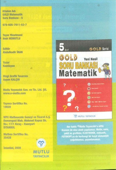 GOLD SORU BANKASI MATEMATİK