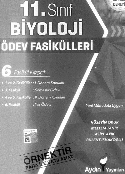BİYOLOJİ ÖDEV FASİKÜLLERİ 6 FASİKÜL KİTAPÇIK Zeta Fotokopi