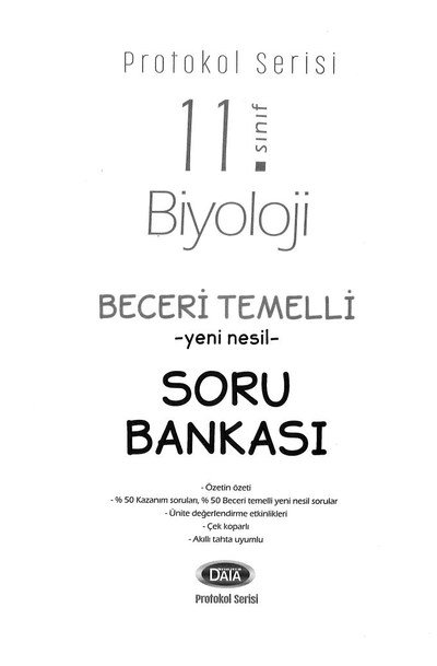 BİYOLOJİ BECERİ TEMELLİ YENİ NESİL SORU BANKASI Zeta Fotokopi