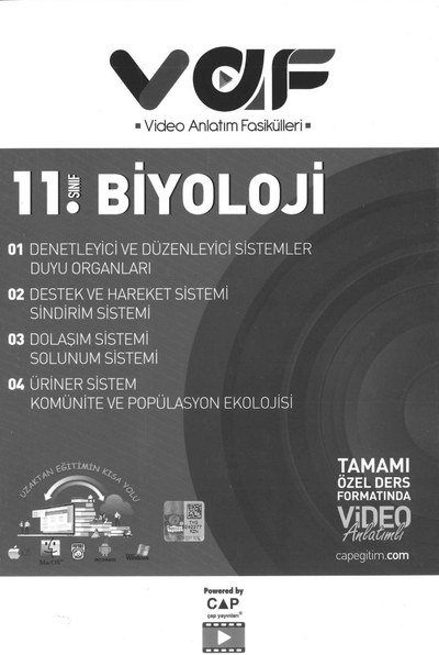 BİYOLOJİ TAMAMI ÖZEL DERS FORMATINDA VİDEO ANLATIMLI Zeta Fotokopi