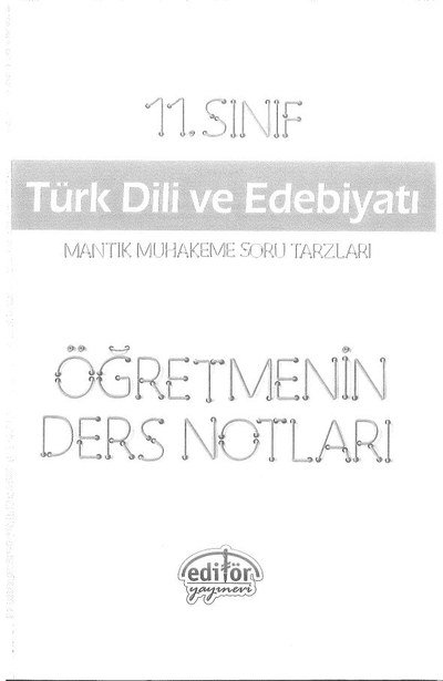 TÜRK DİLİ VE EDEBİYATI ÖĞRETMENİN DERS NOTLARI Zeta Fotokopi