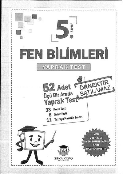 FEN BİLİMLERİ TEST Zeta Fotokopi