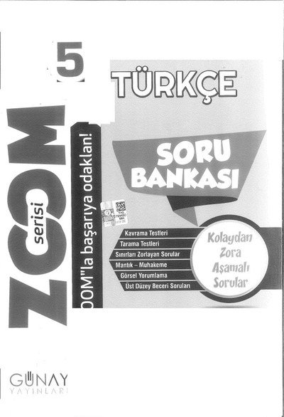 ZOOM SERİSİ TÜRKÇE SORU BANKASI Zeta Fotokopi