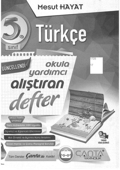 TÜRKÇE OKULA YARDIMCI ALIŞTIRAN DEFTER Zeta Fotokopi