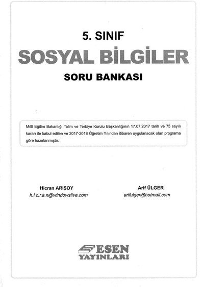 SOSYAL BİLGİLER SORU BANKASI Zeta Fotokopi
