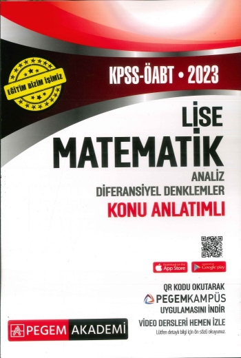 LİSE MATEMATİK ANALİZ DİF. DENKLEMLER KONU ANLATIMLI Zeta Fotokopi