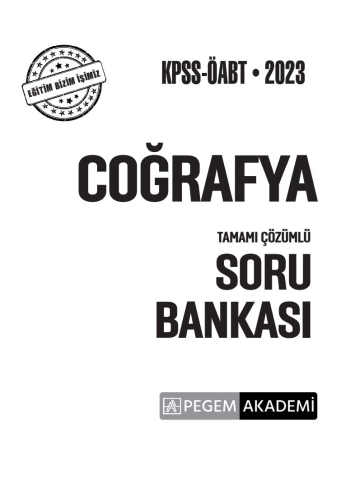 COĞRAFYA TAMAMI ÇÖZÜMLÜ SORU BANKASI Zeta Fotokopi