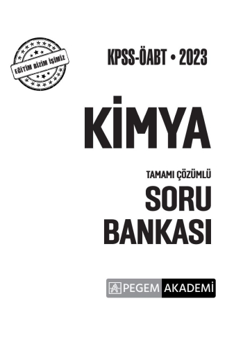 KİMYA TAMAMI ÇÖZÜMLÜ SORU BANKASI Zeta Fotokopi