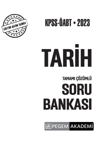 TARİH TAMAMI ÇÖZÜMLÜ SORU BANKASI Zeta Fotokopi