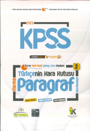 TÜRKÇENİN KARA KUTUSU PARAGRAF (KARMA) Zeta Fotokopi