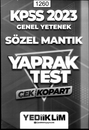 GENEL YETENEK SÖZEL MANTIK YAPRAK TEST Zeta Fotokopi