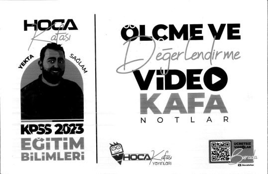 ÖLÇME VE DEĞERLENDİRME VİDEO KAFA NOTLAR Zeta Fotokopi