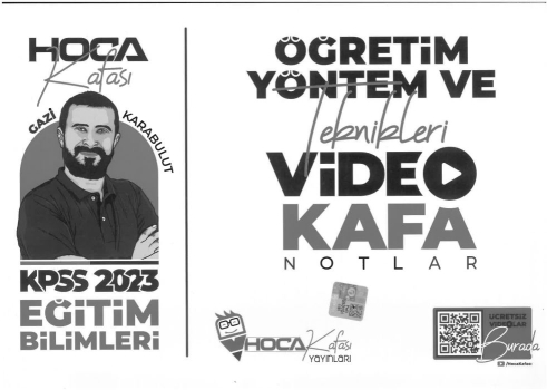 ÖĞRETİM YÖNTEM VE TEKNİKLERİ VİDEO KAFA NOTLAR Zeta Fotokopi