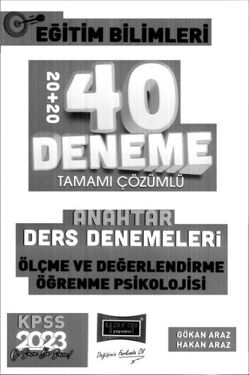 40 ANAHTAR DENEME TAMAMI ÇÖZÜMLÜ ÖLÇME DEĞERLENDİRME- ÖĞRENME PSİKOLOJİSİ Zeta Fotokopi