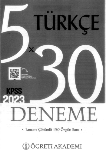 TÜRKÇE 5*30 DENEME ÇÖZÜMLÜ Zeta Fotokopi