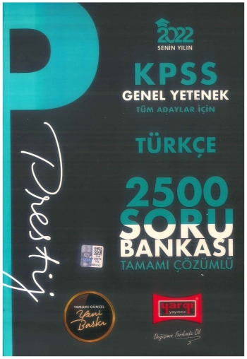 PRESTİJ SERİSİ TÜRKÇE 2500 SORU BANKASI ÇÖZÜMLÜ