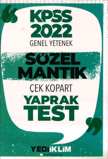 SÖZEL MANTIK ÇEK KOPART YARAK TEST Zeta Fotokopi