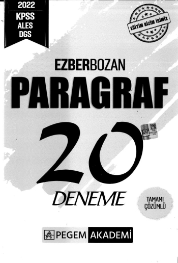 EZBERBOZAN PARAGRAF 20 DENEME ÇÖZÜMLÜ Zeta Fotokopi