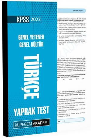 Türkçe Yaprak Test