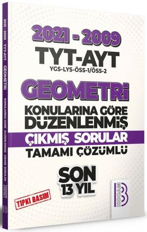 TYT AYT Geometri Son 13 Yıl Tıpkı Basım Konularına Göre Düzenlenmiş Tamamı Çözümlü Çıkmış Sorular 2009-2021 Zeta Fotokopi