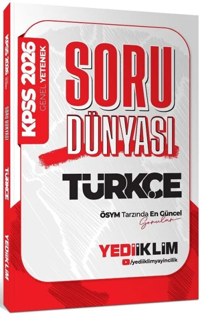 2026 KPSS Genel Yetenek Türkçe Soru Dünyası Yediiklim Yayınları Zeta Fotokopi