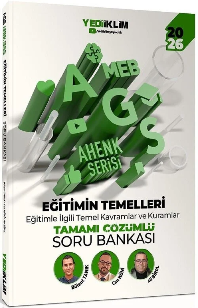 2026 MEB-AGS Eğitimin Temelleri Soru bankası Çözümlü Ahenk Serisi Yediiklim Yayınları Zeta Fotokopi