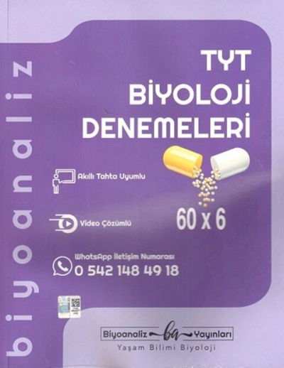TYT Biyoloji Denemeleri 60x Biyoanaliz Yayınları Zeta Fotokopi