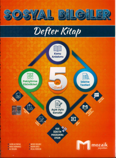 5. Sınıf Sosyal Bilgiler Defter Kitap Mozaik Yayınları Zeta Fotokopi