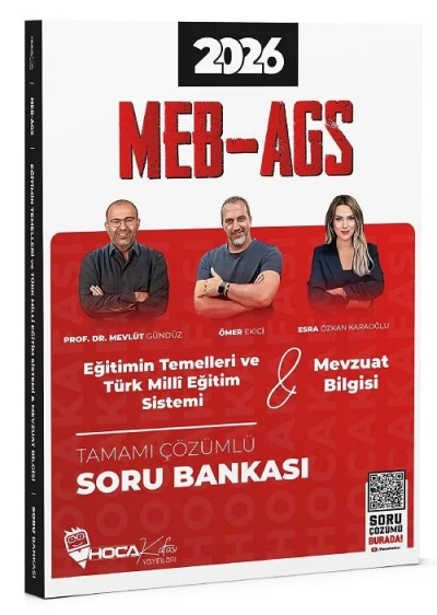2026 MEB-AGS Eğitimin Temelleri ve Türk Milli Eğitim Sistemi, Mevzuat Bilgisi Soru Bankası Çözümlü Hoca Kafası Yayınları Zeta Fotokopi