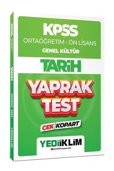Ortaöğretim Ön Lisans Genel Kültür Tarih Çek Kopart Yaprak Test Zeta Fotokopi