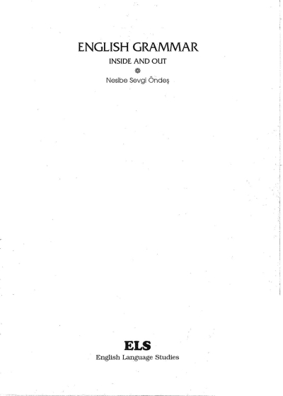 English Grammar Inside And Out Nesibe Sevgi Öndeş Zeta Fotokopi