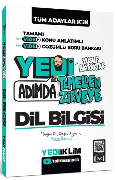 Tüm Adaylar İçin Yedi Adımda Temelden Zirveye Dil Bilgisi Video Konu Anlatımlı Video Çözümlü Soru Bankası Yediiklim Yayınları Zeta Fotokopi