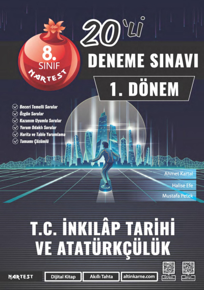 8. Sınıf 1. Dönem Mod 20 T.C. İnkılap Tarihi Ve Atatürkçülük Deneme Sınavı Nartest Yayınları