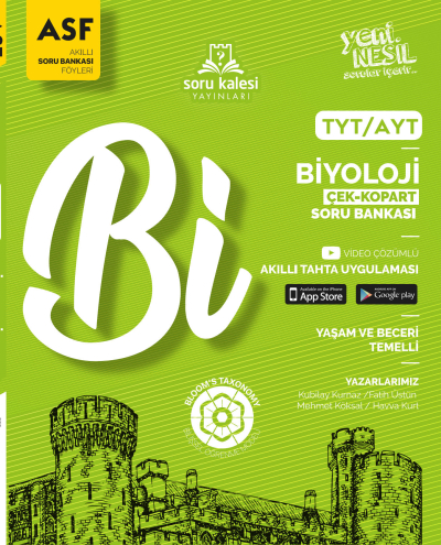 TYT AYT Biyoloji Soru Bankası Föyü Soru Kalesi Yayınları Zeta Fotokopi