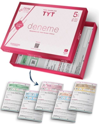 TYT Tüm Dersler 5'li Paket Deneme Video Çözümlü Üç Dört Beş Yayınları Zeta Fotokopi