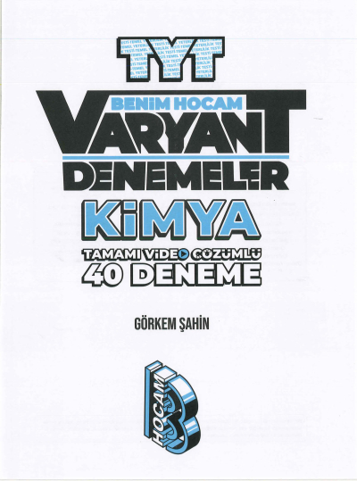 TYT KİMYA VARYANT 40 DENEME