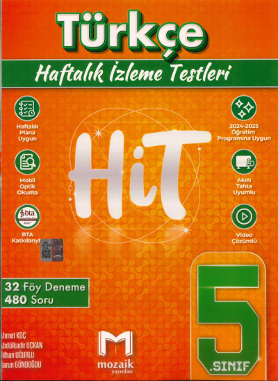5. Sınıf Türkçe HİT 32 Deneme Mozaik Yayınları Zeta Fotokopi