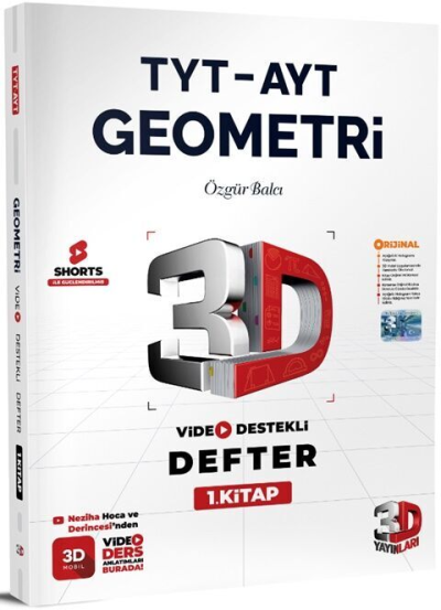 TYT AYT Geometri Video Destekli Defter 3D Yayınları Zeta Fotokopi