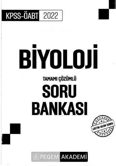 BİYOLOJİ TAMAMI ÇÖZÜMLÜ SORU BANKASI Zeta Fotokopi