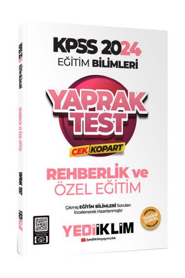 2024 KPSS Eğitim Bilimleri Rehberlik ve Özel Eğitim Çek Kopart Yaprak Test Zeta Fotokopi