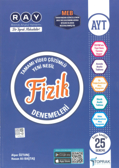 AYT Fizik RAY 25 li Denemeleri Zeta Fotokopi